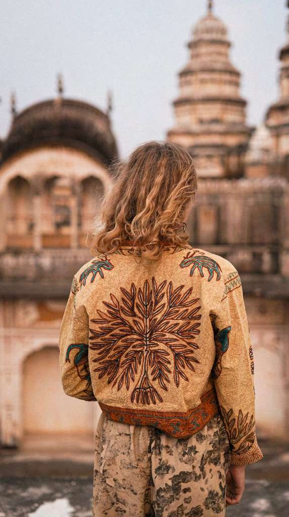 The Gypsy Coat 01, tree-of-life embroidered back